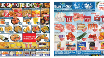 Blue Sky Supermarket food
