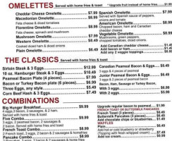 The 50's Diner menu