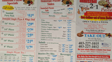 Innisfail Pizza Ltd menu