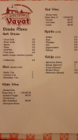 Ethno Vayat menu