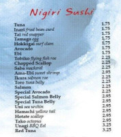 Mega Sushi menu