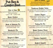 The Crown And Lion English Pub menu