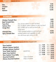 Wasabi Sushi & Grill menu