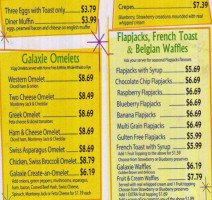 Galaxie Diner menu