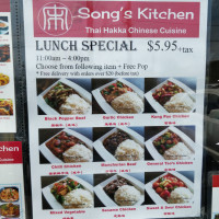 Song's Kitchen menu