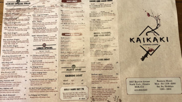 Kaikaki Japanese Cuisine menu