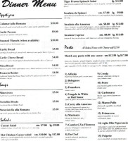 Amorosa Pasta House menu