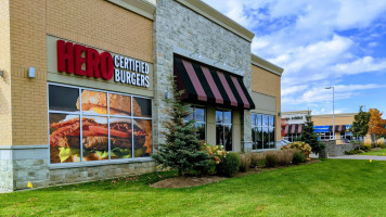 Hero Certified Burgers outside
