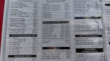 The Campsite Chipstand menu