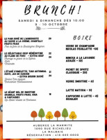 Auberge La Marmite Café Bistro menu