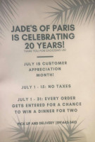 Jade's Of Paris food