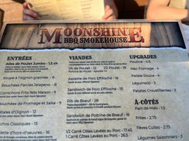 Moonshine Bbq Smokehouse menu