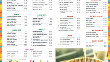 Canton Buffet Restaurant menu