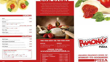 Ramona's Pizza Lakeland menu