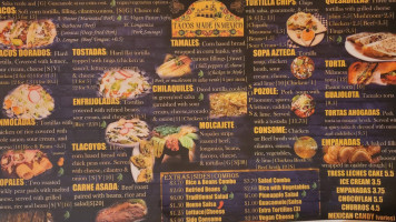 Tacos Made In Mexico menu