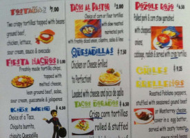 Latin Fiesta menu