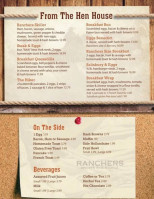 Ranchers Sports Bar & Grill Ltd menu