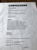 Campechano menu