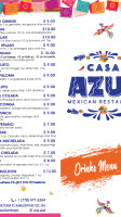 Casa Azul Kamloops menu