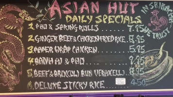 Asian Hut Restaurant menu