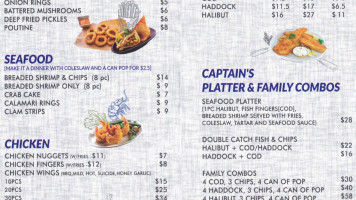 Captain John's Fish & Chips menu