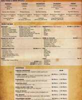 Habitat Pub menu