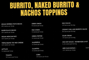 Burrito Boyz menu
