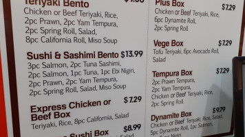 Sushi Plus menu