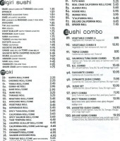 Okoman Restaurant menu
