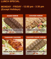 Afghan Kebab Cuisine Burlington menu