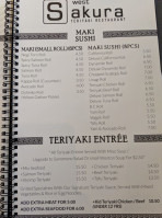 West Sakura Teriyaki menu