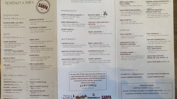 Sarpa Restaurant menu