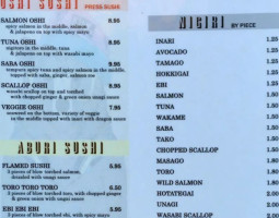 Maple Sushi Restaurant menu