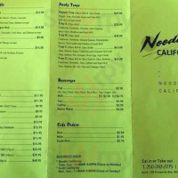 Noodle California menu