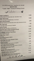 Pinksugar Cafe menu