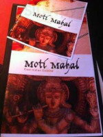 Moti Mahal Midnapor menu