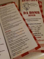 Ricky Lee's Da Bomb Diner menu