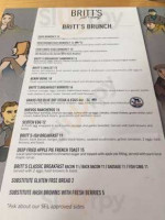 Britt's Pub Eatery Rockwood menu