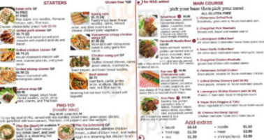 Pho Yo Vietnamese Cuisne menu