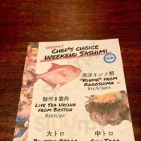 Kingyo Izakaya menu