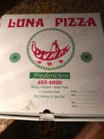 Luna Pizza menu