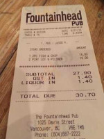 The Fountainhead Pub food