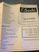 Kl Sushi menu