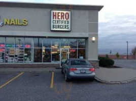 Hero Certified Burgers outside