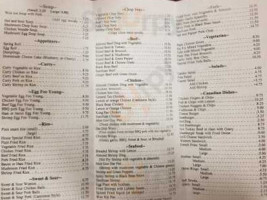 Wongs Garden Rest menu