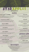 Starapples menu