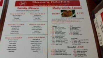 Song's Kitchen menu