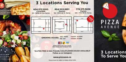 Pizza Avenue menu