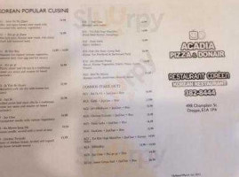 Acadia Pizza & Donair menu
