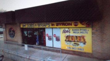 Abe's Subs And Wraps Byron outside